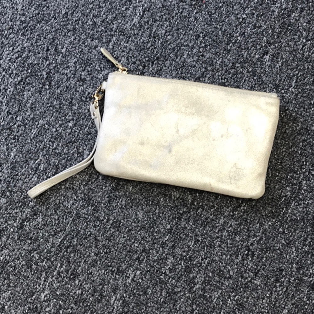 Cream Minimalist Clutch Wristlet